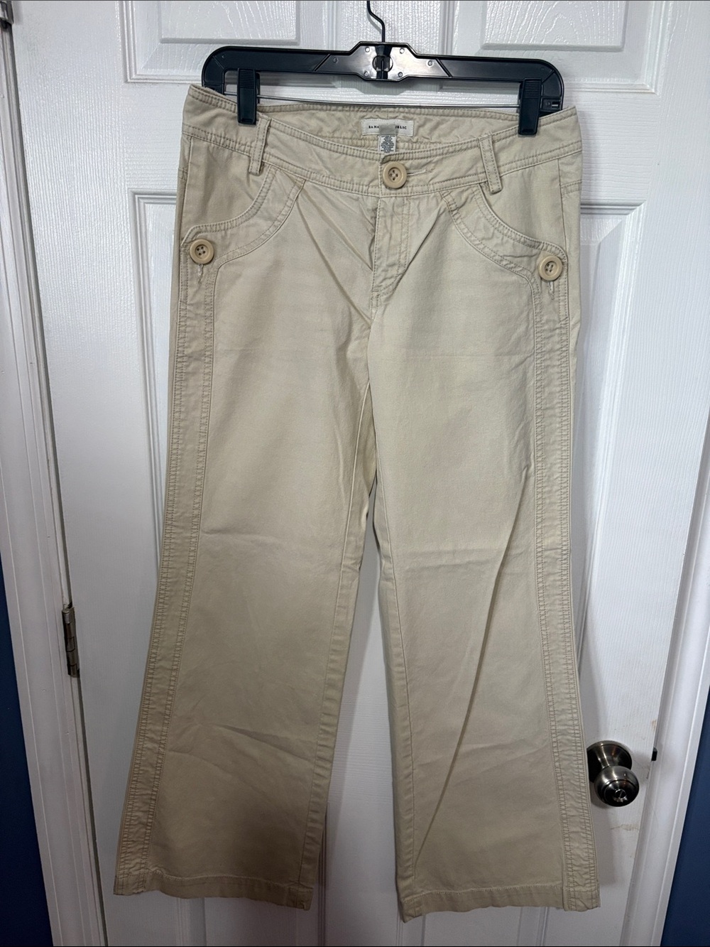 Banana Republic Wide Leg Pants in Light Beige